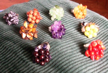 Aneis pedras semi-preciosas